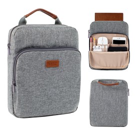 Aplufine Book Sleeve with Zipper, Book Pouch 11" X 9", Book Protector Pouch, Book Sleeve for Book Lovers, Book Cover, Book Carrying Case for Book Accessories, Study Suppliers