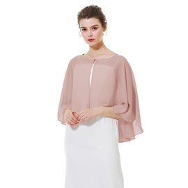 BEAUTELICATE Women's Shawl, Wedding Stole, UV Protection, Bolero, Wedding, Shawl, Thin, Cover Your Body, Dress, Parties, Invitations, Concerts, Receptions, Cooling Countermeasure, Short Style Pink