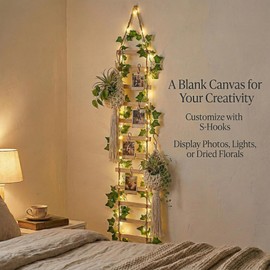 XJlSGXUSG Wooden Plant Ladder Trellis, 71 Inch Wall Hanging