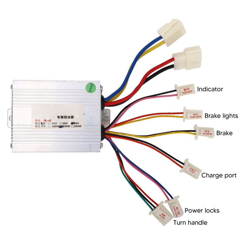 48V 500W Electric Bike Controller Pedal Throttle Kit Bike Headlight