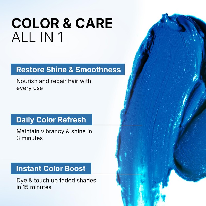 Karseell Blue Color Depositing Conditioner, Deep Hair Mask Treatment Intensely
