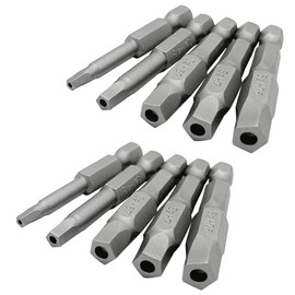 Saipe 10pcs Magnetic Pentagon Head Screwdriver Bits Set 1/4 Inch Hex Shank Security Tamper Proof Pentagonal Drive Bit Five-sided Figure Screw Driver Drill Bit for Electric Hand Screwdrivers, 50mm