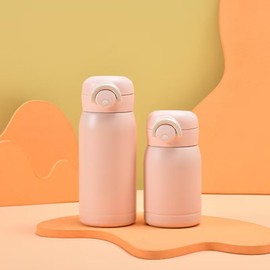 12oz Mini Insulated Water Bottle, Water Bottles for Kids,Small Stainless Steel Thermoses, Bottles for Cold and Hot Drinks,Coffee,Juice, Leak Proof, BPA-Free, Gift (Pink(12oz))