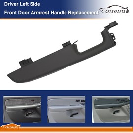 CRAZYPARTS Driver Left Side Front Door Armrest Handle Replacement Compatible with 1999-06 Chevy Suburban/Tahoe, GMC Yukon/Avalanche Escalade Replace Part # 12472876 (Dark Gray)