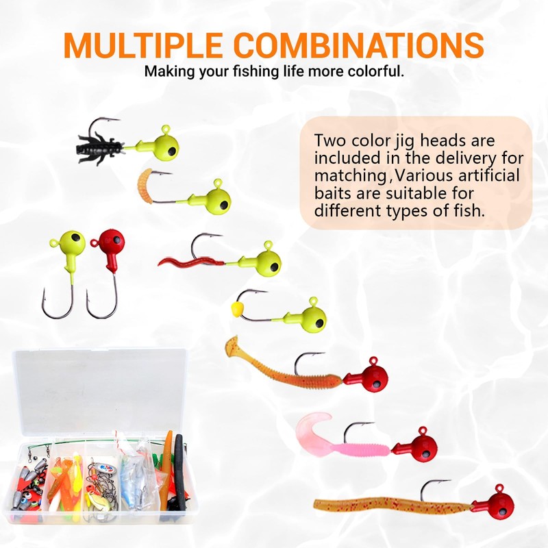 Fishing Lure Kit for Freshwater Saltwater Bass Trout Salmon –