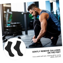 Outanaya Men's Moisturizing Socks Heel-seal Repair Cracked Heels Soften Rough Skin Comfortable Elastic Black