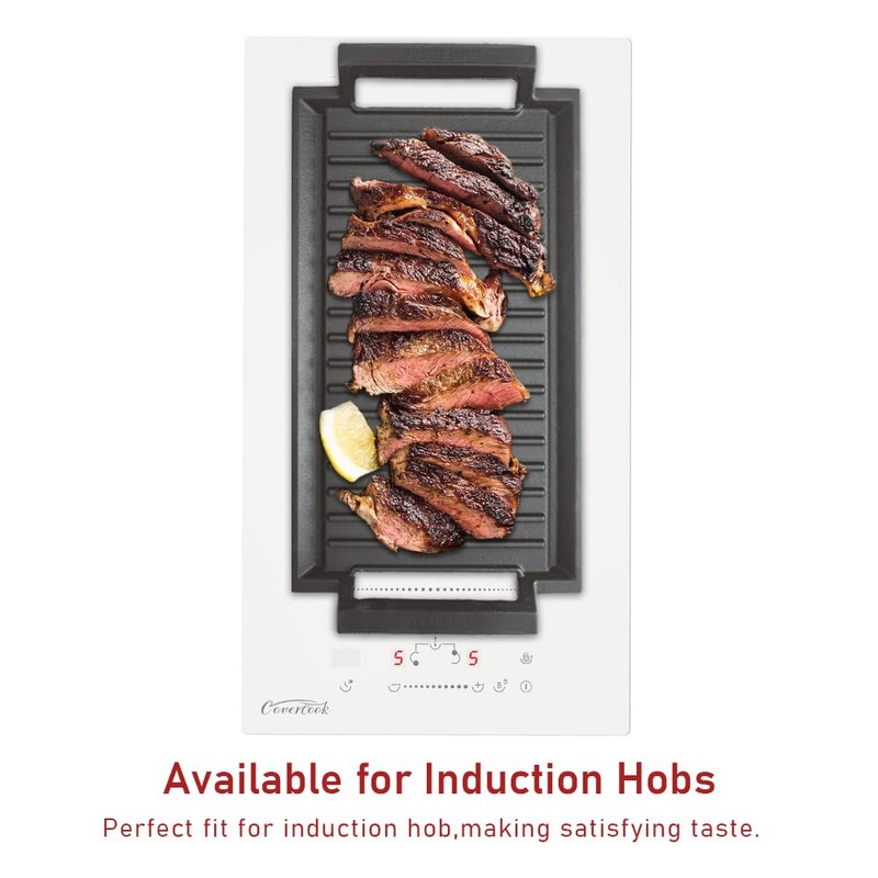 COVERCOOK Griddle Pan, Cast Iron Grill Hot Plate, Rectangular Grill,