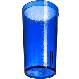 Carlisle FoodService Products Stackable Tumbler Plastic Tumbler with Pebbled Exterior for Restaurants, Catering, Kitchens, Plastic, 16 Ounces, Royal Blue, (Pack of 72)