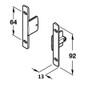 Hooks, pair of attachments for front drawer replacement coupling drawers
