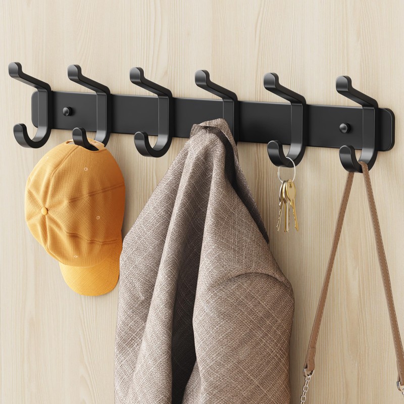 pickpiff Coat Rack Wall Mounted Heavy-Duty: Metal Coat Hanger 6