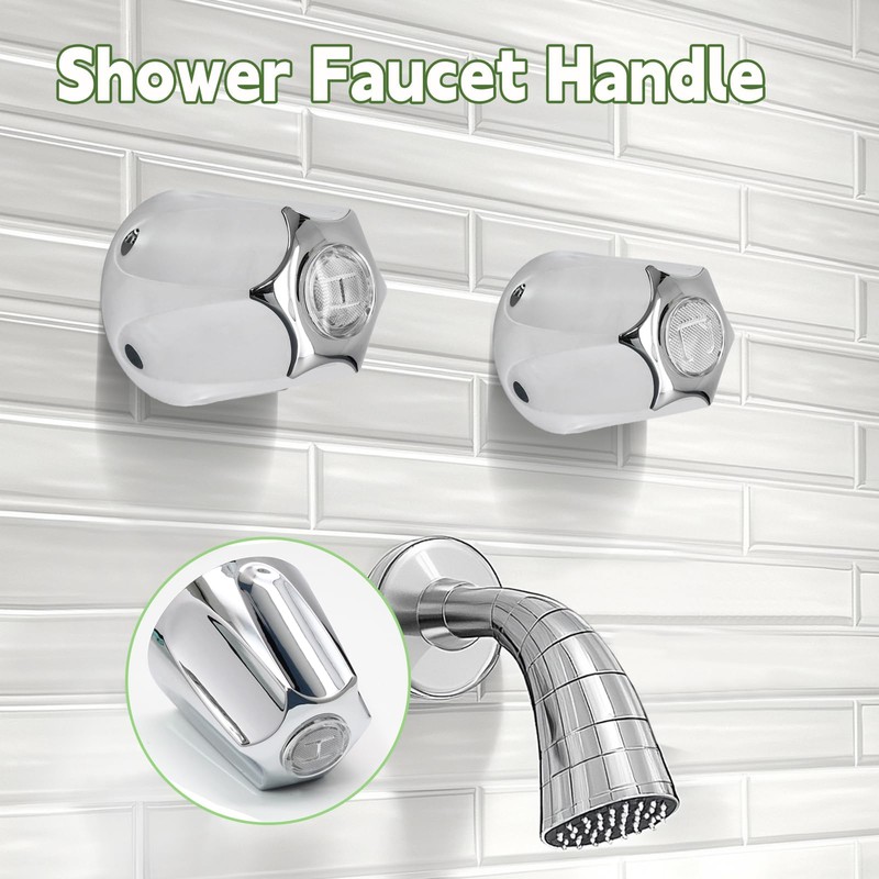 Biaungdo Black Shower Knob Replacement Set of 2, Bathtub Faucet