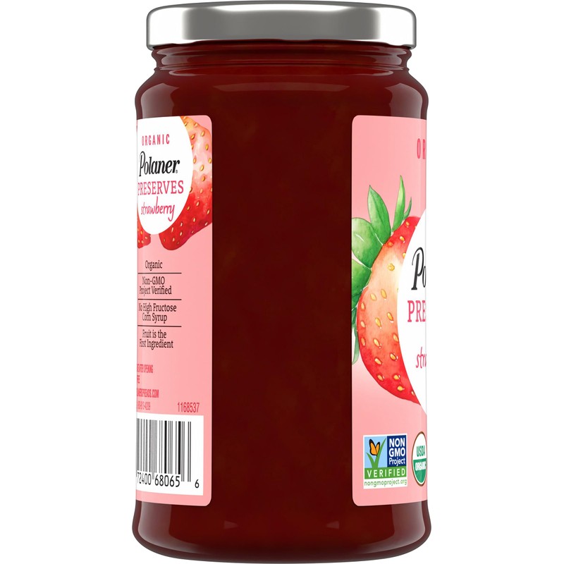 Polaner Organic Preserves, Strawberry, 10.3 Ounce