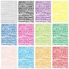1512 Alphabet Stickers 12 Sheets Alphabet Stickers Vinyl Self-Adhesive Number