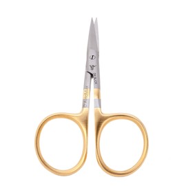 Dr. Slick Arrow Scissor, 3-1/2", Bent Shaft, Gold Loops, Straight