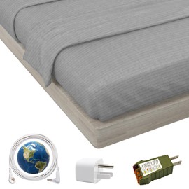 Earthing Grounding Fitted Sheet with Earth Connection Cable 5% Pure Silver Fiber and 95% Cotteon Conductive Bed Sheet Deep Pocket 18“240TC