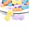 100 Pieces Small Heart Star Flower Bowtie Round Shaped Plastic