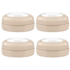 Maymom Screw Lids Aka Travel Caps with Rewritable Sealing Disc Compatible with Avent, Maymom Wide Mouth Bottles; Cap Replace Avent Natural Bottle Sealing Ring and Sealing Disc, 4pcs. (Khaki)