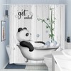 ASDCXZ Funny Shower Curtain, 180 x 200 cm, Panda Takes