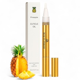 Beauty Power Beauty Power Nail Oil Cuticle Pen - Pineapple - Nail Strengthener & Growth Serum with Vitamin A, D, E, B5, Grapeseed & Natural Oils - Repair for Brittle, Peeling, Thin Nails - Twist Brush Pen