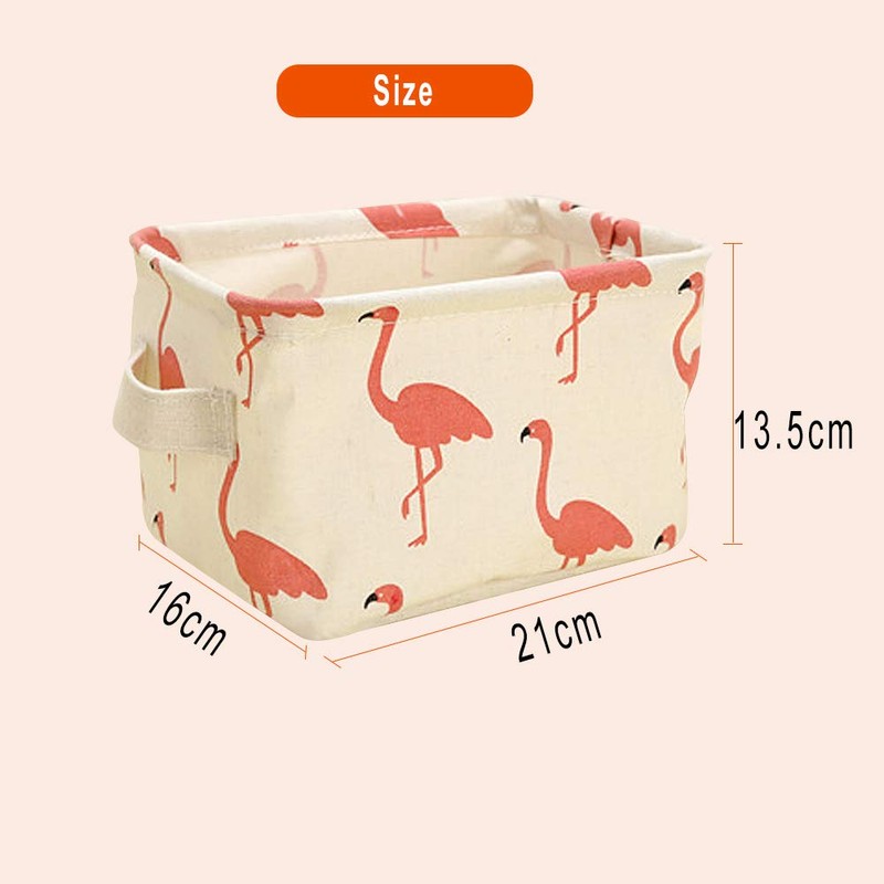 ZhengYue Storage Box Fabric Storage Baskets Cubes Linen and Cotton