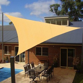 Artpuch 12' x 12' x 12' Triangle Sun Shade Sails 185GSM Shade Sail UV Block for Patio Garden Outdoor Facility and Camping