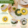 kilofly 12 pc Flower Crochet Coasters for Drinks 12cm 4.7"