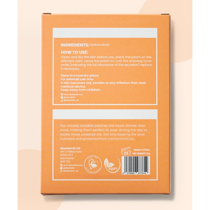 Absorbzit - The Everyday Hydrocolloid Pimple Patches, Ultra Thin Spot
