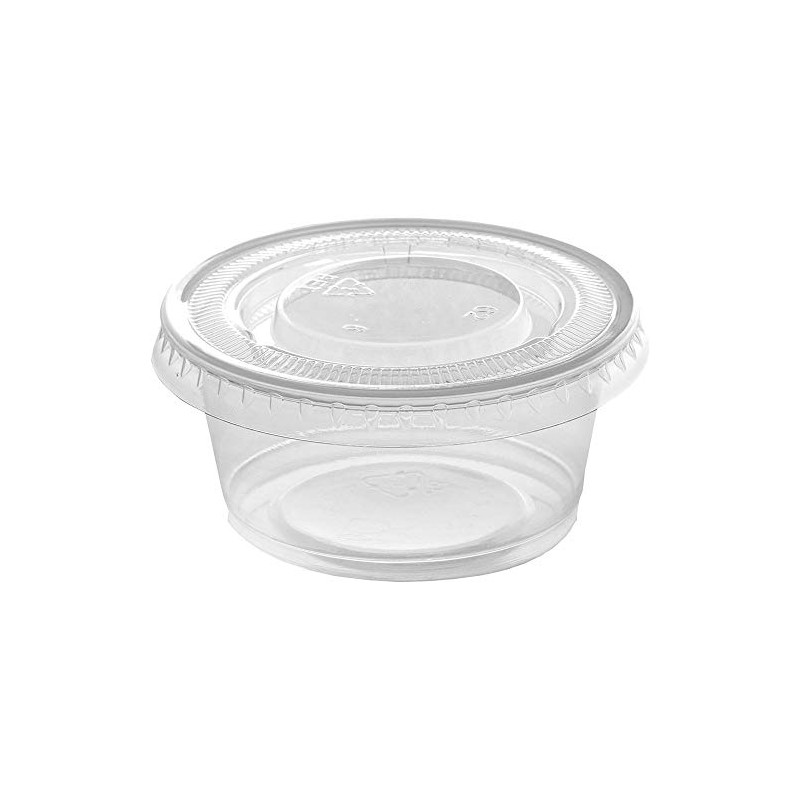 [200 Sets] 2 oz. Plastic Jello Shot Cup Containers with