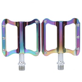 MJ032 Bike Pedal Road Mountain Bicycle Aluminium Alloy Pedal 10x80x20mm 9/16 ThreadColorful