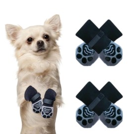 Dog Socks to Prevent Licking Paws, Strong Traction on Hardwood Floors Anti Slip Paw Protectors Dog Socks Booties Shoes for Hot Pavement and Winter (M, Paw Style)