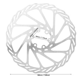180mm Disc Brake Rotor, Bike Disc Brake Rotors with 6 Nails Cycling Accessory Fit for Road Bike, Mountain Bike, MTB, BMX