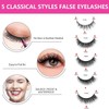 5 Pairs Reusable Self Adhesive Eyelashes, No Glue Eyelashes and