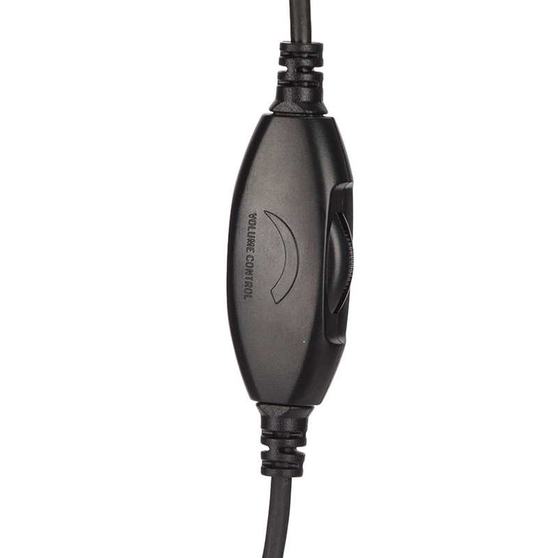 Telephone Headset Noise Reduction Volume Control 3.5mm Straight Plug Unilateral