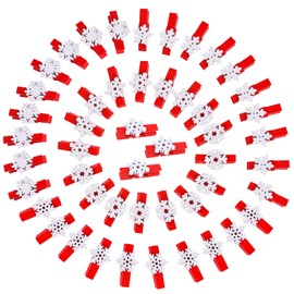 Pack of 50 Christmas Wooden Clothespins, JOFONY 3.5 cm Mini Wooden Pegs, Wooden Clothes Pegs for Photo Wall, Packaging, Guest Gift, Wedding Decorations