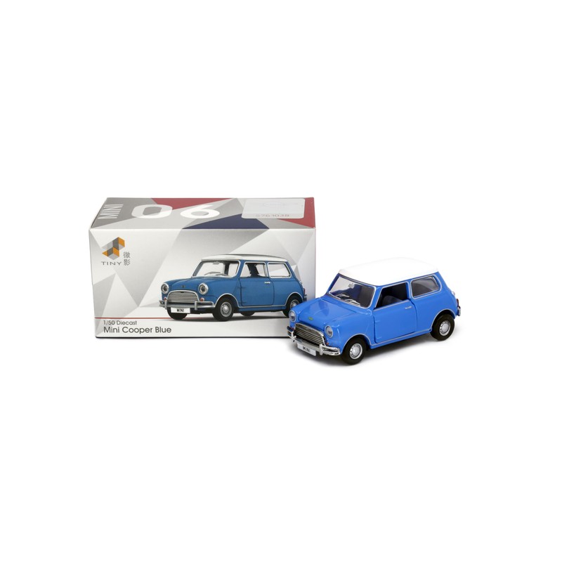 Tiny City 1/50 Mini Cooper Blue Diecast Car
