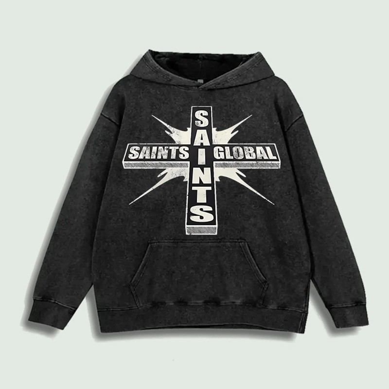 Saints Global Cross Graphic Hoodie 100% Cotton US Warehouse 6