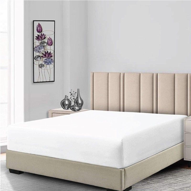 Ev Dekor Double Fitted Sheet Soft 100% Microfiber 40cm extra