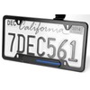 Black Stainless Steel License Plate Frame (Black Flag with Thin