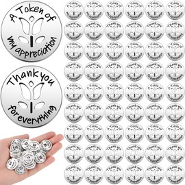 100 Pcs Token of Appreciation Coins 0.79 Inch Diameter Kindness Coins Thank You Appreciation Gifts Incentives Metal Coins Bulk for Coworkers Student Awards Kids Behavior School Supplies