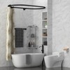 Sikaiqi Aluminum Alloy Oval Shower Curtain Rod Hoop Square Shape