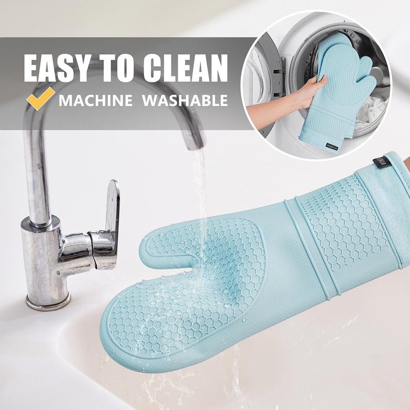 Rorecay 6pcs Oven Mitts and Pot Holders Sets, Extra Long