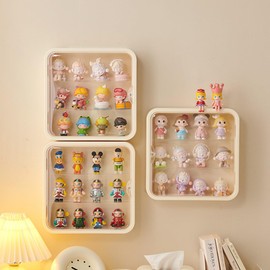 Collection Case, Figure Case, Wall Mounted, Tabletop, Transparent, Storage Box, Dustproof, With Door, Display Case, Display Stand, 3 Tiers, Acrylic Case, Doll Case, Display Box, 1 Piece