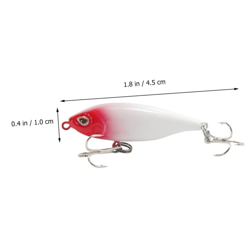 Mipcase 6pcs Imitation Fishing Lure Realistic Floating Baits Built Sound