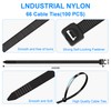 DUNSOO Pack of 100 Cable Ties Black 400 mm x