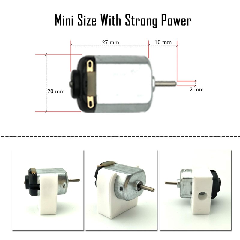 EUDAX 6 Set Rectangular Mini Electric 1.5-3V 24000RPM DC Motor