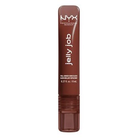 NYX Professional Makeup Jelly Job Gloss brillo y volumen natural, con aceite de cereza y complejo de péptidos que hidratan tus labios, fórmula vegana, 8 ml - Tono (Jelly Bean)