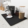 Silicone Coffee Mat,16''x24'' Coffee Bar Mat with Detachable Dish Drying