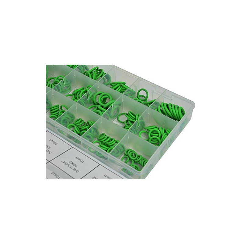 Geko G02810 O-Ring Assortment, 270 Pieces, Green