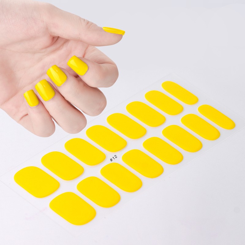 Semi-Cured Gel Nail Strips for DIY Manicure – 14/16 Full-Cover
