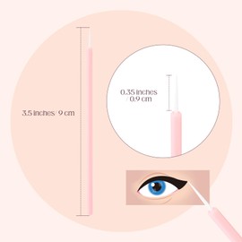 Honeydak 300 Pcs Disposable Eyeshadow Brushes Eyeliner Applicator Tool Pink Eyeshadow Applicators Lip Applicators Eye Lash Wands Makeup Tool for Eye Makeup Lashes Detail Painting